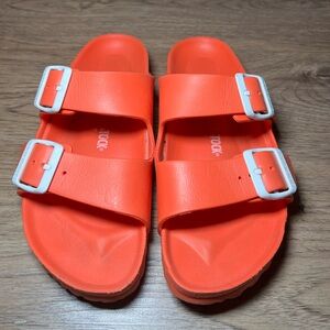 Birkenstock Orange EVA Arizona Two-Strap Sandals